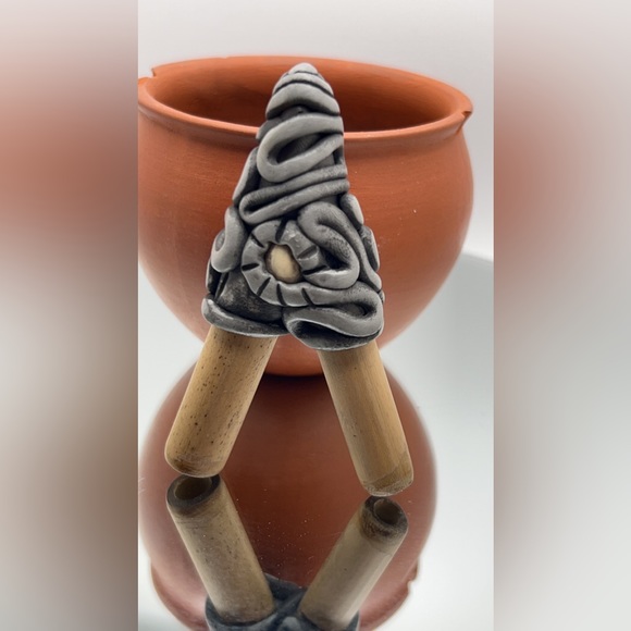 Cowrie Shell Bamboo Kuripe-Reiki Infused, Shamanic Tools Self-Appplicator - Picture 6 of 8